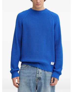 HUGO Crew-neck knit sweater - Blau