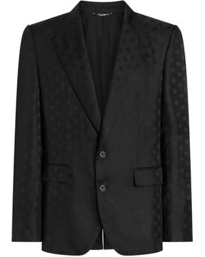 Dolce & Gabbana Sicilia Light Single-Breasted Silk Twill Jacket - Black