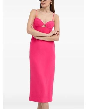 Bardot Cut-Out Midi Dress - Pink