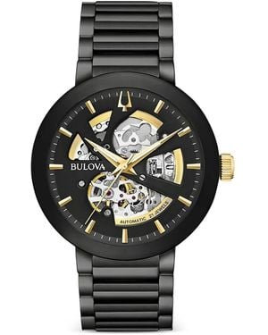 Bulova Skeleton-Dial 42Mm Watch - Black
