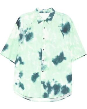 CROQUIS Short Sleeve Tie-Dye Shirt - Blue