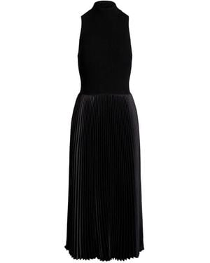 Polo Ralph Lauren Robe Mi-Longue À Design Plissé - Black