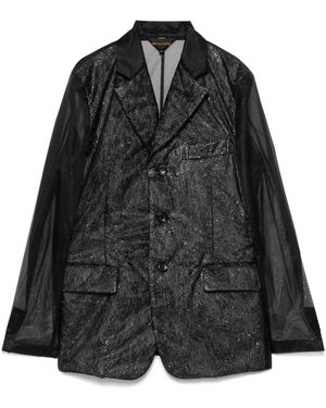 Comme des Garçons シフォン ジャケット - ブラック