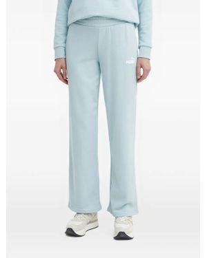PUMA Logo-Print Track Trousers - Blue