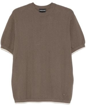 Emporio Armani Short-Sleeve T-Shirt - Brown