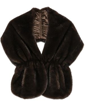 Betta Corradi Geraffter Schal Aus Faux Fur - Schwarz