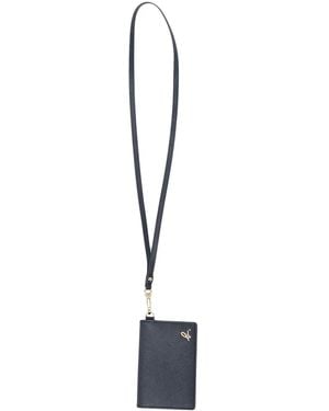 agnès b. Logo-Detail Leather Cardholder - White