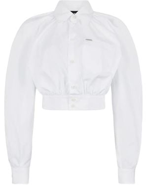 DSquared² Logo-Plaque Shirt - White
