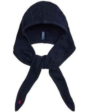 Polo Ralph Lauren Gewickelter Schal Mit Zopfmuster - Blau