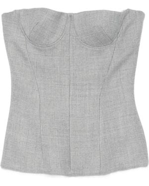 Alex Perry Boned Corset Top - Grey