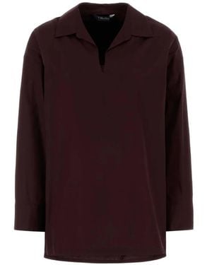 Max Mara V-Neck Long-Sleeve Blouse - Purple