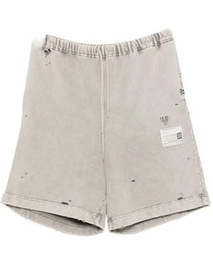Maison Mihara Yasuhiro Distressed Drawstring Shorts - Natural
