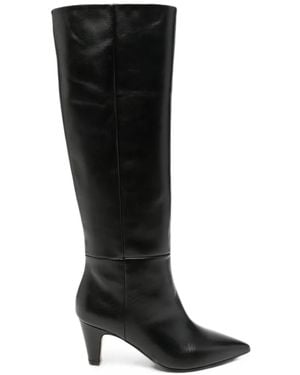 Anna F. Pointed-Toe Knee-High Boots - Black