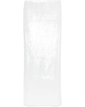 Monot Sequinned Skirt - White