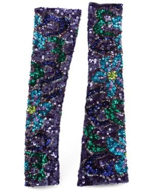 P.A.R.O.S.H. Guanti Con Paillettes - Blu