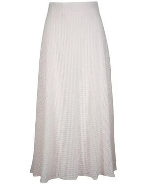 Akris Midi A-line skirt - Blanco