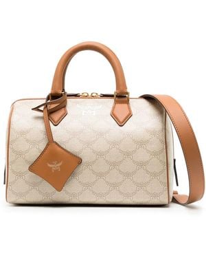 MCM "Lauretos" Trunk Shoulder Bag - Natural