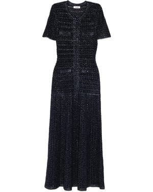 Sandro Embellished Knitted Maxi Dress - Black