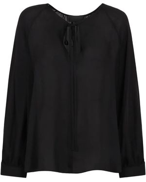 Nili Lotan Acadia Peasant Top - Black