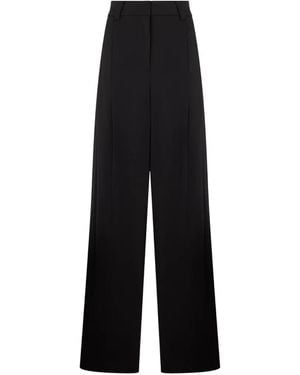Moorer Pantalon Palazzo Plissé Vivien-Wrl - Black