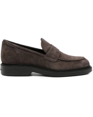 Hogan Suede Loafers - Black