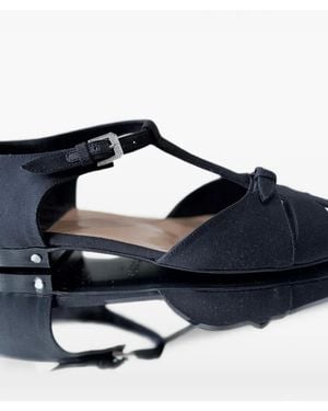 Laurence Dacade Jenna Strass-Embellished Grosgrain Sandals - Blue