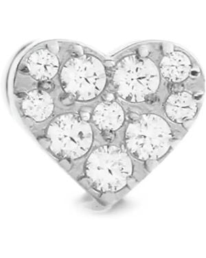 Daniel Wellington Crystal-Embellished Heart Stud Earring - White