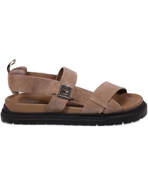 Fendi Buckle-strap sandals - Braun