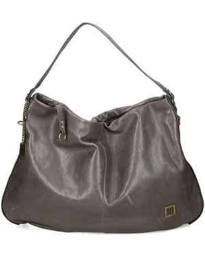A.s.98 Chain-Detail Leather Shoulder Bag - Grey