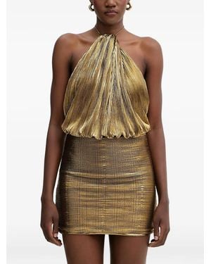 retroféte Lavinia Halterneck Mini Dress - Green
