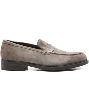 Doucal's Penny-Slot Suede Loafers - Grey