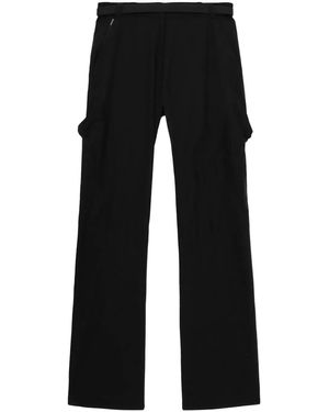 Hyein Seo Belted Flared Trousers - Black