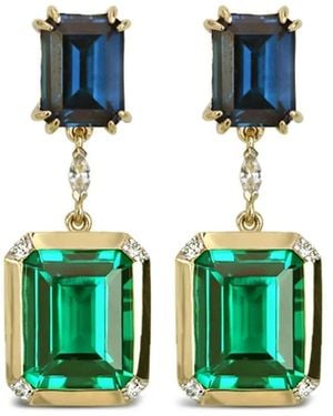 Lark & Berry 14Kt Nexus Multi-Stone Drop Earrings - Blue
