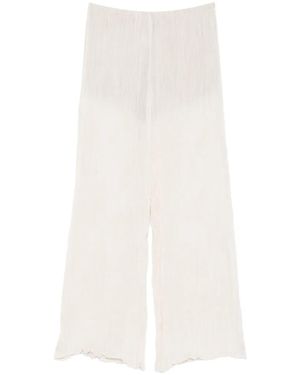 Enza Costa Plissé Palazzo Trousers - White