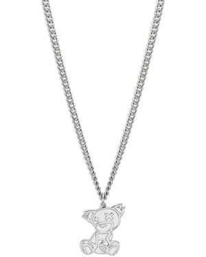 Yoj Teddy Curb-Link Necklace - Metallic