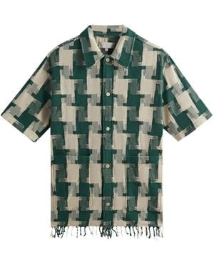 Kith Houndstooth Collared Shirt - Green