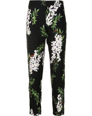Lenny Niemeyer Floral-Print Silk Trousers - Black