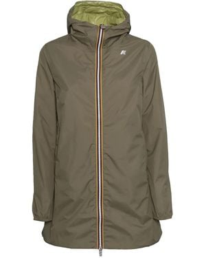 K-Way Sophie Plus.2 Omkeerbare Regenjas Met Capuchon - Groen