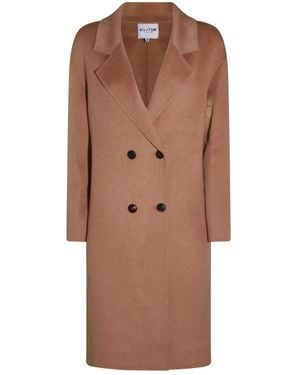 Kujten Double-Breasted Wool Coat - Brown