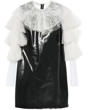 Philosophy Di Lorenzo Serafini Gerüschtes Minikleid Mit Spitzenbesatz - Schwarz