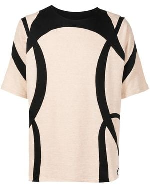 Amir Slama Panelled Cotton T-Shirt - Black