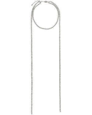 DSquared² Collar City Nights Con Detalles De Cristal - Blanco