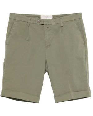 Briglia 1949 Pleated Turn-Up Shorts - Green