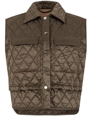 Moorer Ecuba-P Quilted Gilet - Brown