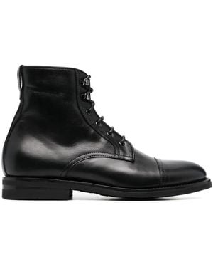 SCAROSSO Paola Lace-Up Ankle Boots - Black