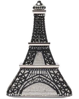 Judith Leiber Mini Sac À Main Eiffel Tower Bonjour Purse - White
