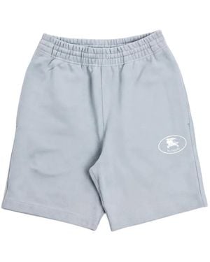 Burberry Ekd-Print Elasticated Shorts - Blue
