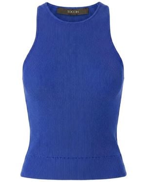 Toccin Avery Ribbed Tank Top - Blue