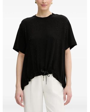 Silvian Heach Tibbig Crystal-Embellished Top - Black