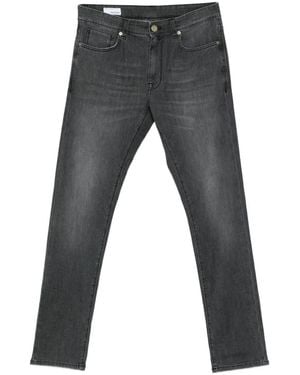 Incotex Belt-Loop Faded-Effect Jeans - Grey